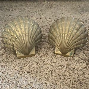 Antique Seashell Book Ends